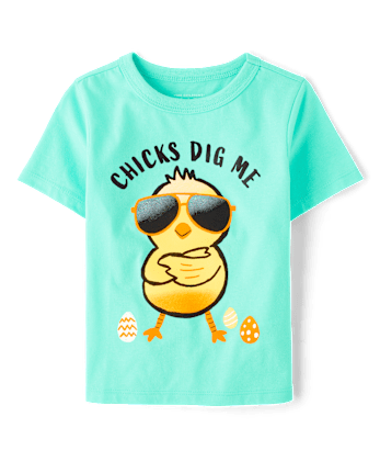 Baby And Toddler Boys Easter Chicks Dig Me Graphic Tee