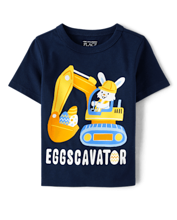 Baby And Toddler Boys Easter Eggscavator Graphic Tee