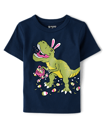 T-shirt graphique dinosaure de Pâques pour bébés et tout-petits garçons