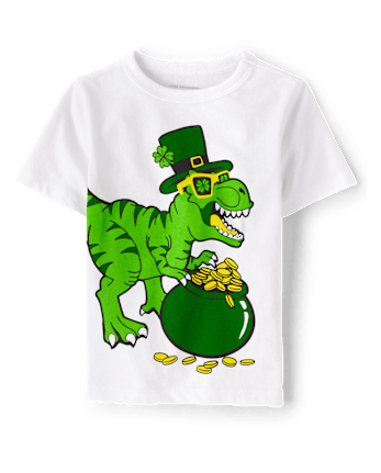 Baby And Toddler Boys St. Patrick's Day Dino Graphic Tee
