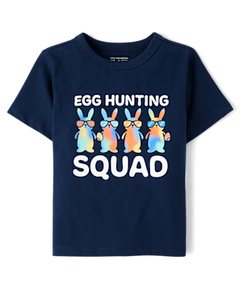 Baby And Toddler Boys Matching Family Easter Egg Hunting Squad Graphic Tee