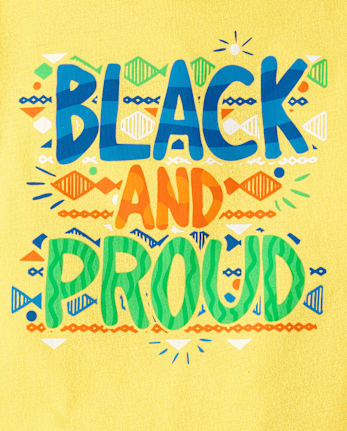 Baby And Toddler Boys Black And Proud Graphic Tee