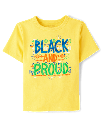 Baby And Toddler Boys Black And Proud Graphic Tee