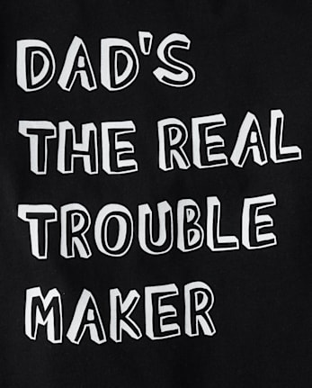 Baby And Toddler Boys Dad Trouble Maker Graphic Tee