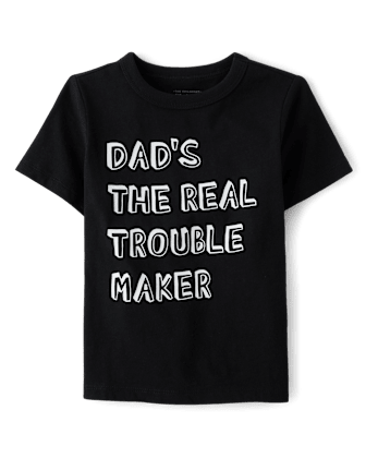 Baby And Toddler Boys Dad Trouble Maker Graphic Tee