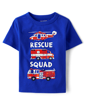 Baby And Toddler Boys Rescue Squad Vehicles Graphic Tee