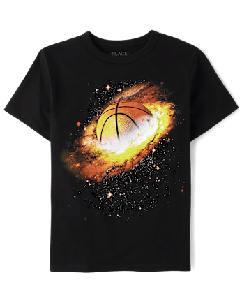 Boys Basketball Galaxy Graphic Tee