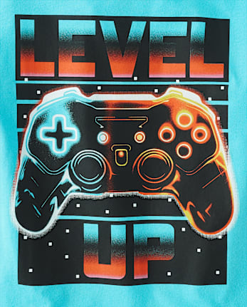 Boys Level Up Gamer Graphic Tee