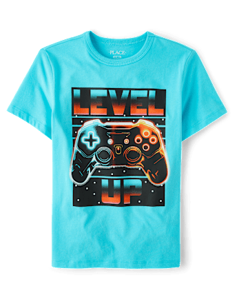 Boys Level Up Gamer Graphic Tee