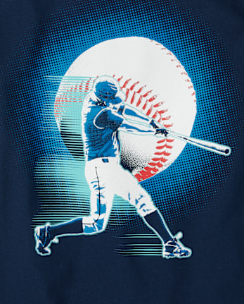 Boys Baseball Player Graphic Tee