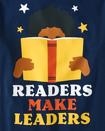 Boys Readers Make Leaders Graphic Tee