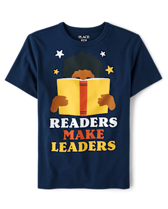 Boys Readers Make Leaders Graphic Tee
