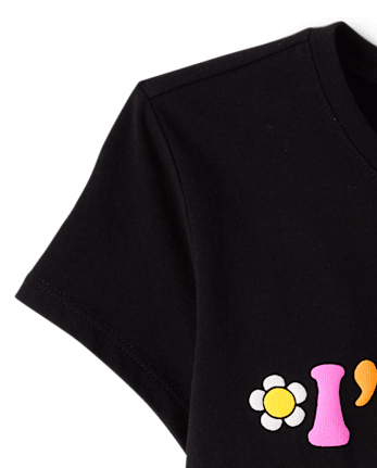Girls Rainbow Birthday Girl Graphic Tee
