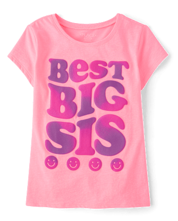 Girls Best Big Sis Graphic Tee