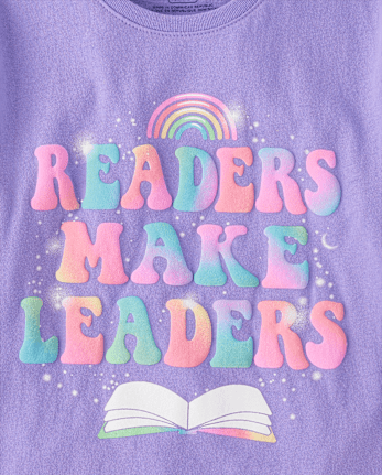 Girls Readers Make Leaders Graphic Tee