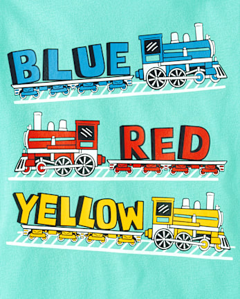 Baby And Toddler Boys Train Colors Graphic Tee
