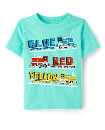 Baby And Toddler Boys Train Colors Graphic Tee