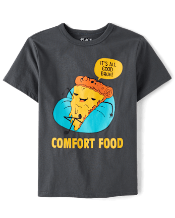 Boys Pizza Comfort Food Graphic Tee