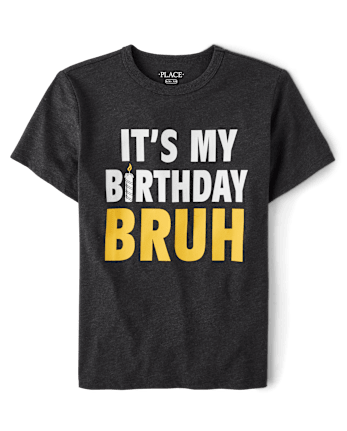 Boys Birthday Bruh Graphic Tee