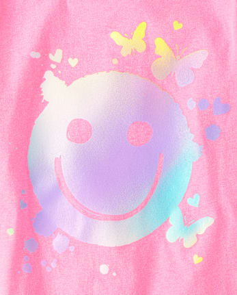 Lot de 4 t-shirts graphiques Positivity pour filles