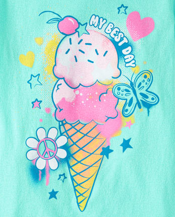 Lot de 5 t-shirts graphiques d'été pour filles