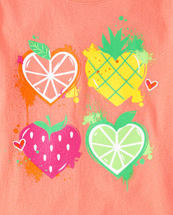 Lot de 5 t-shirts graphiques d'été pour filles