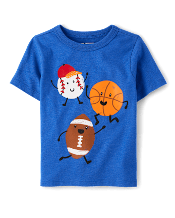 Baby And Toddler Boys Happy Sports Graphic Tee