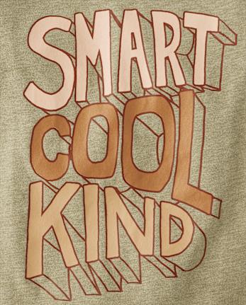 Baby And Toddler Boys Smart Cool Kind Graphic Tee