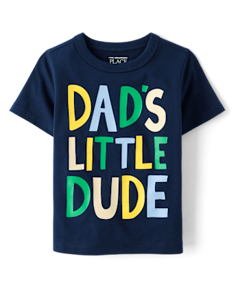 Baby And Toddler Boys Dad's Little Dude Graphic Tee