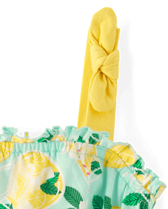 Baby And Toddler Girls Print Tiered Tie Shoulder Dress