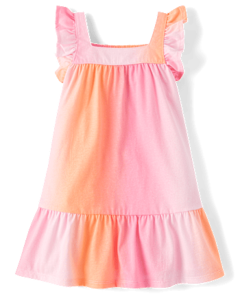 Baby And Toddler Girls Ombre Ruffle Dress