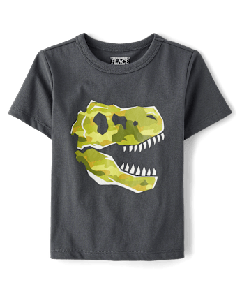 Baby And Toddler Boys Camo Dino Graphic Tee