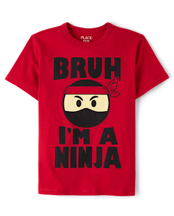 Boys Bruh Ninja Graphic Tee