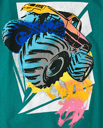 T-shirt graphique Monster Truck pour garçon