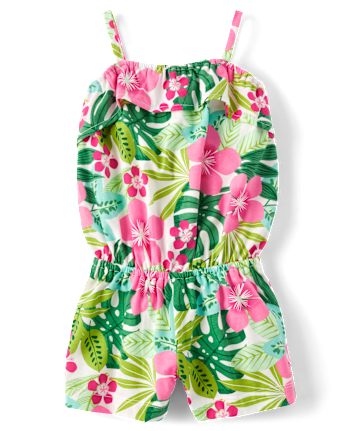 Baby And Toddler Girls Print Ruffle Romper