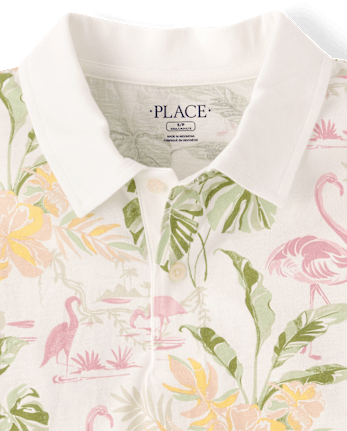 Mens Matching Family Tropical Polo
