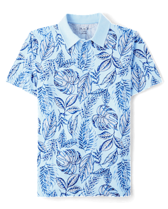 Mens Matching Family Tropical Polo