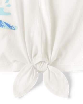 Baby And Toddler Girls Graphic Side Tie Tank Top