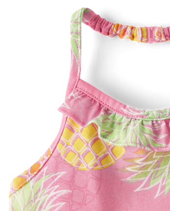 Toddler Girls Graphic Halter Tank Top 2-Pack