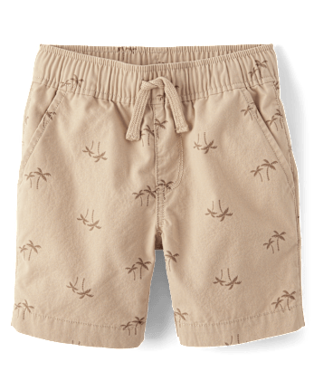 Boys Print Pull On Jogger Shorts