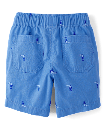 Boys Print Pull On Jogger Shorts