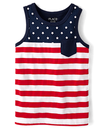 Boys American Flag Tank Top
