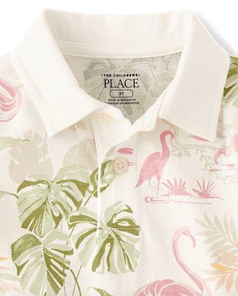 Baby And Toddler Boys Matching Family Tropical Polo