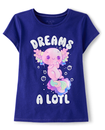 Girls Axolotl Dreams Graphic Tee