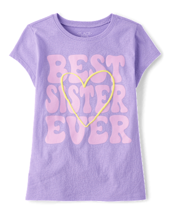 Girls Best Sister Ever Graphic Tee