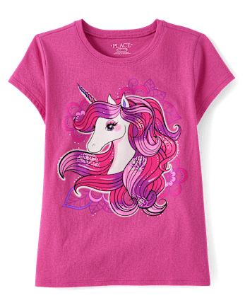 Girls Unicorn Graphic Tee