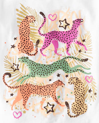 Girls Cheetah Graphic Tee