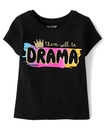Baby And Toddler Girls Drama Graphic Tee