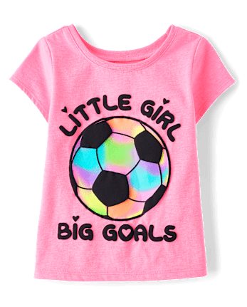 Baby And Toddler Girls Soccer Graphic Tee