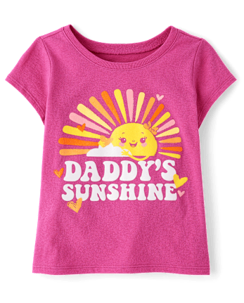 Baby And Toddler Girls Daddy's Sunshine Graphic Tee